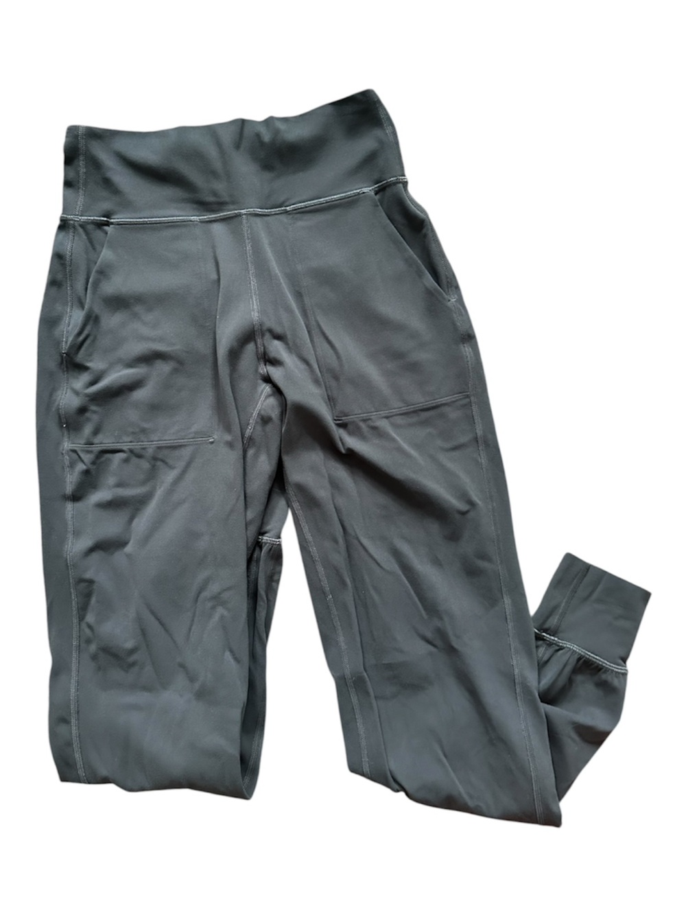 Gray Lululemon Leggings with Ankle Cuffs